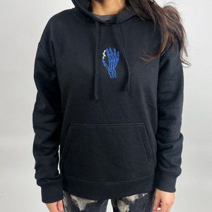 BRAND NEW WITH TAGS VANS BLACK HOODIE W/ BLUE SKULL HAND AND SNAKE